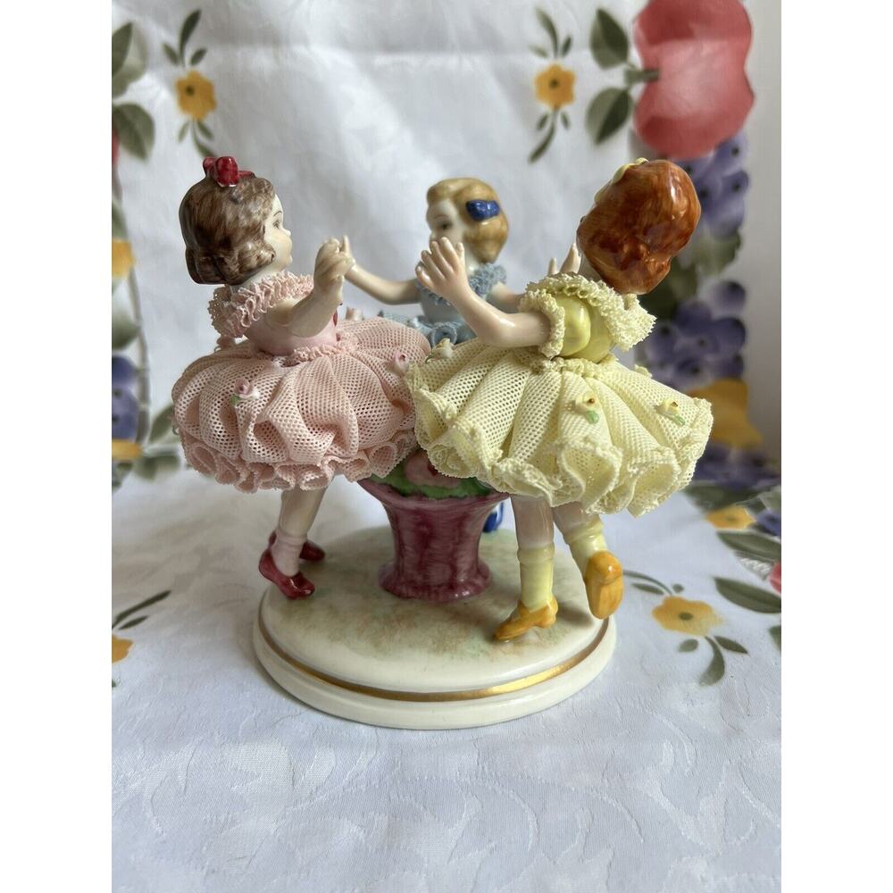 LIMITED EDITION, Irish Dresden "Ring Around the Rosie” Lace Figure, 25/250